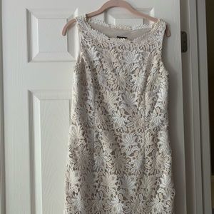 Ann Taylor Cream Lace Dress